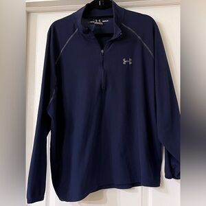 Under Armour Performance Athletic Navy ColdGear Mens XL Quarter-Zip Pullover